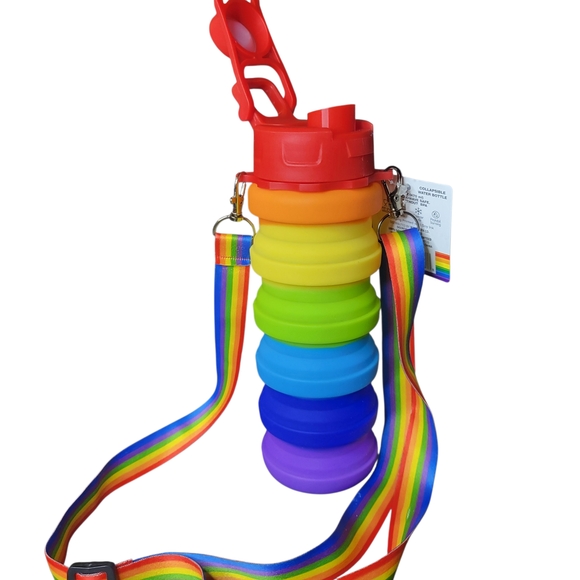 season of love Other - NWT Rainbow Collapsible Water Bottle with Strap